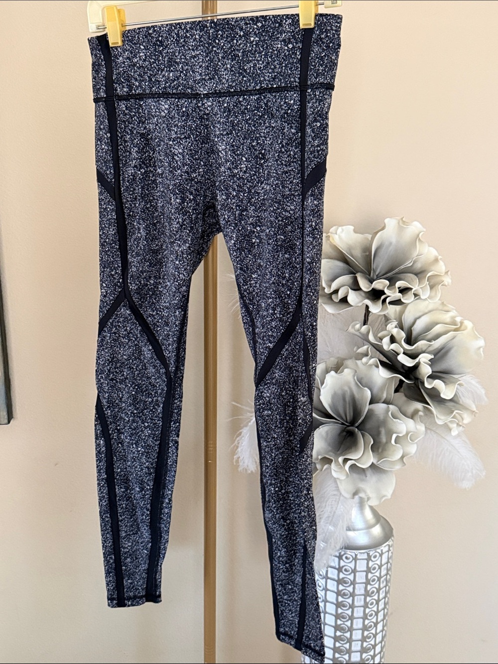 lululemon athletica Black Flecked High-Rise Performance Leggings